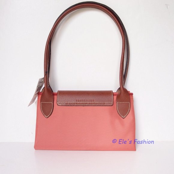 ❤️ NWT LONGCHAMP Le Pliage Large Nylon Shoulder Tote BLUSH Orange AUTHENTIC - Picture 5 of 14